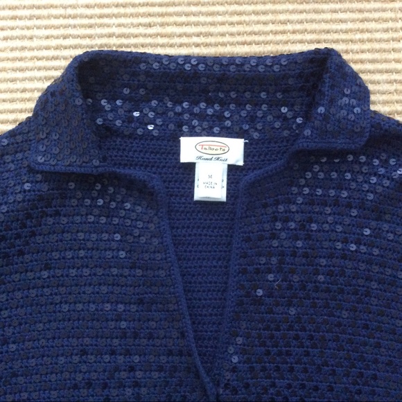 Talbots Blue Sequined Cardigan - Medium - Picture 4 of 9